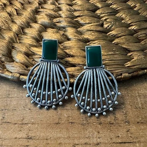 Green Bauble Earrings