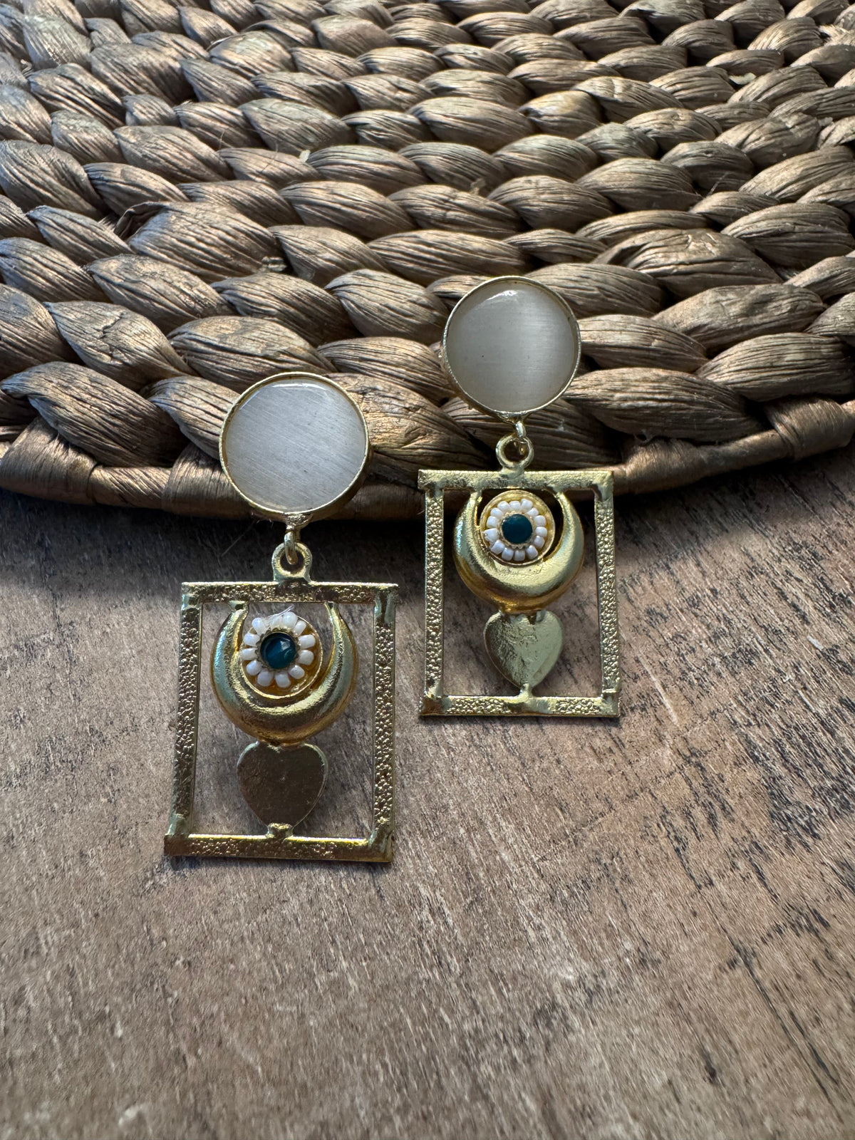 Heart of stone Earrings (SOLD)