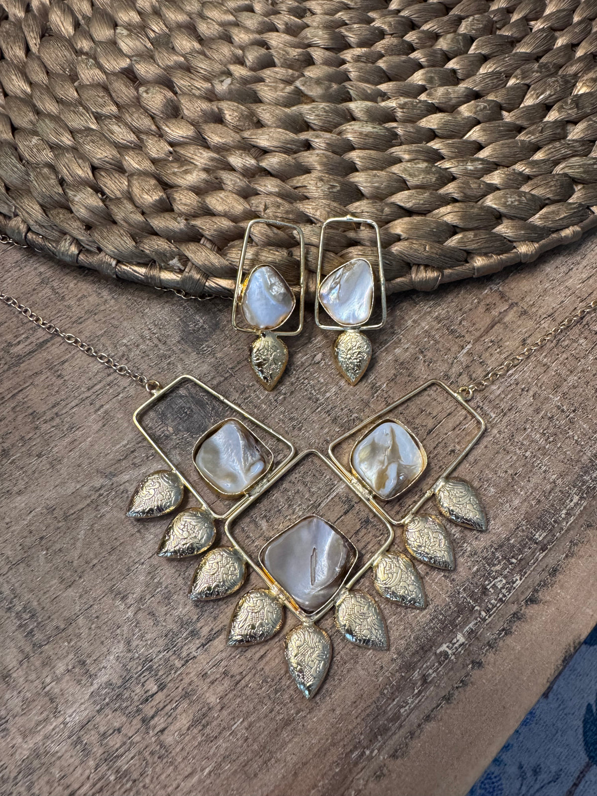Chain Necklace with Earrings