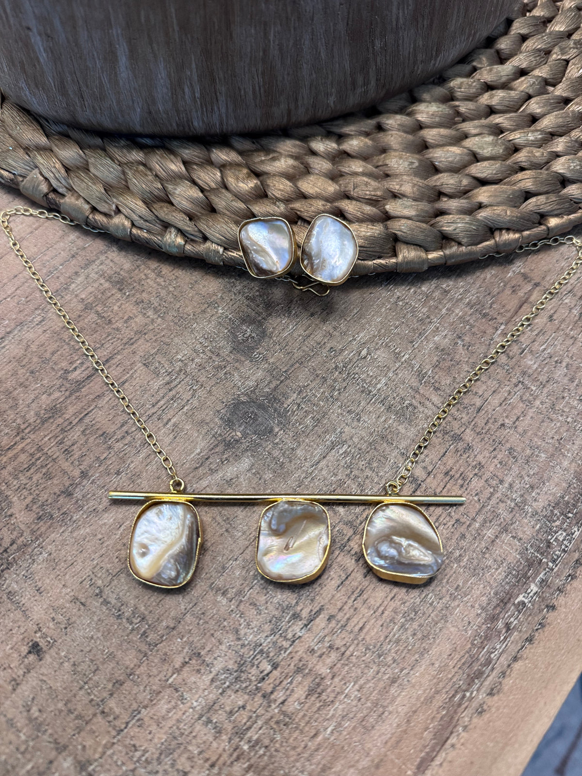 Balance a 3 Necklace with earrings