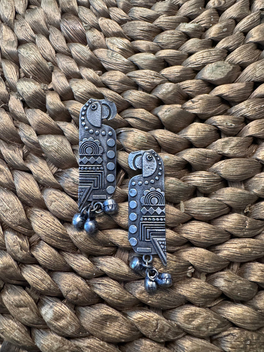 Perched Parrot Earrings