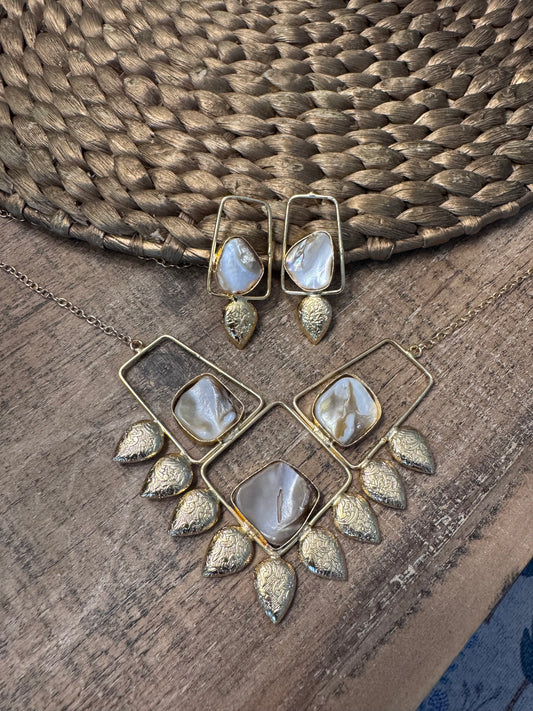 Chain Necklace with Earrings